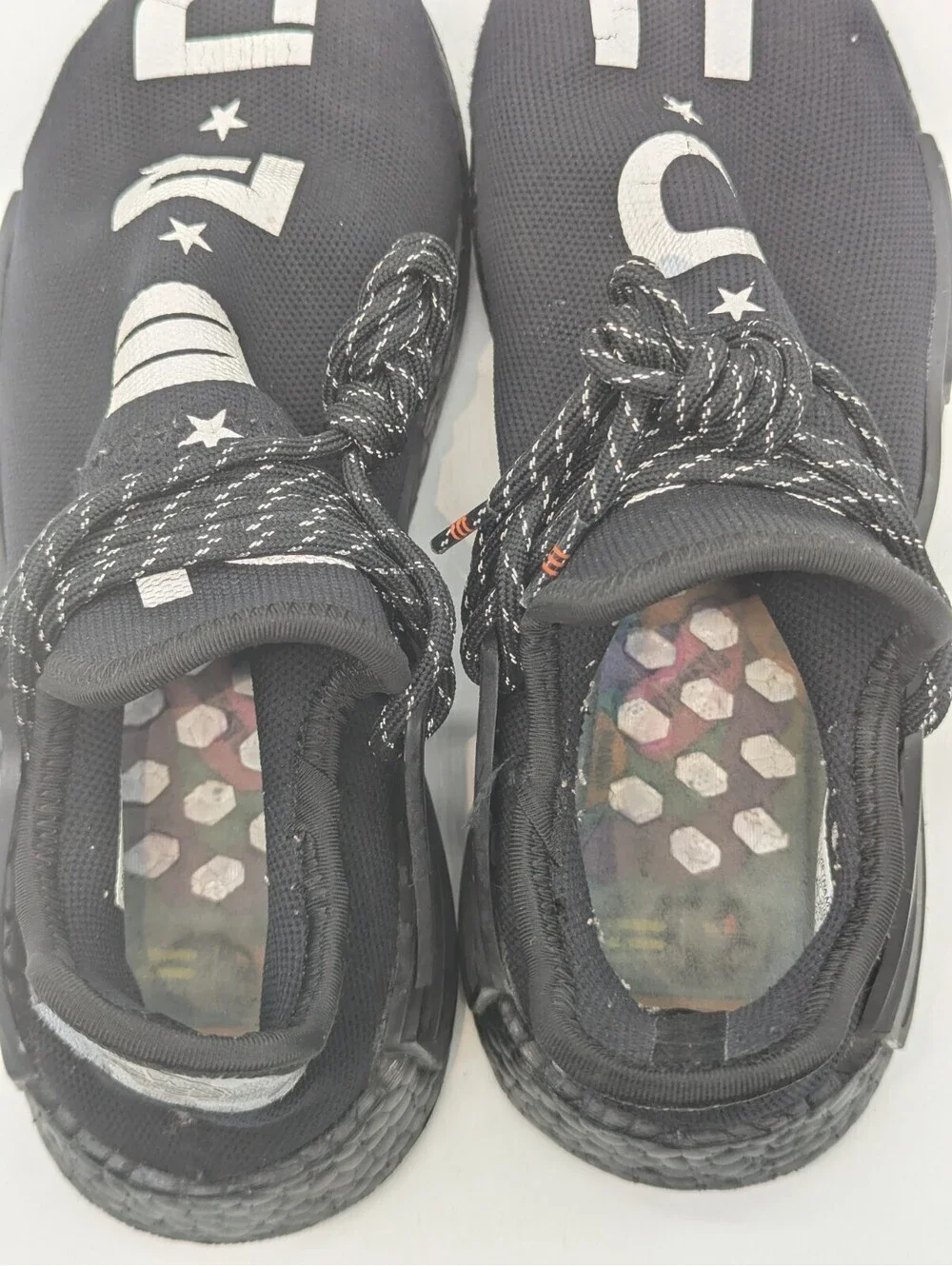 Mens Size 8 Adidas Pharrell Williams YOU NERD BB7603 Human Race NMD Black White